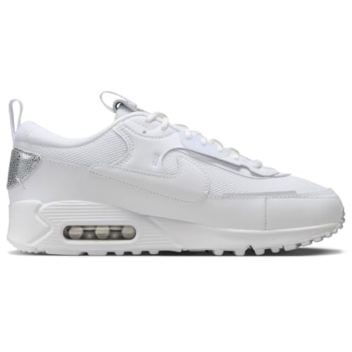 Nike Air Max 90 Futura Women's Shoes (FQ8888-100, White/Metallic Silver/Chrome/Platinum Tint) Size 62