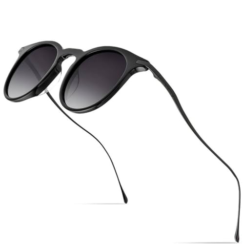 Trendige Sonnenbrille für Herren, Vintage, runde Sonnenbrille für Damen, hochwertige verspiegelte UV400-Töne