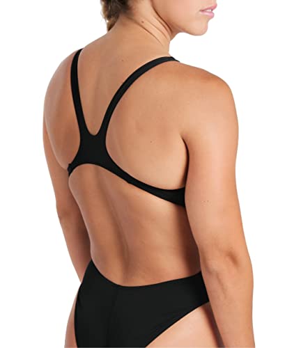 Image of Arena Womens Solid Team Swimsuit Swim Tech Back MaxLife Open Back Bathing Suit Athletic Swimwear