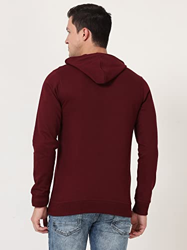 Image of Ideation Men's Cotton Hooded Neck Solid Full Sleeve Hoodies with Kangaroo Pocket