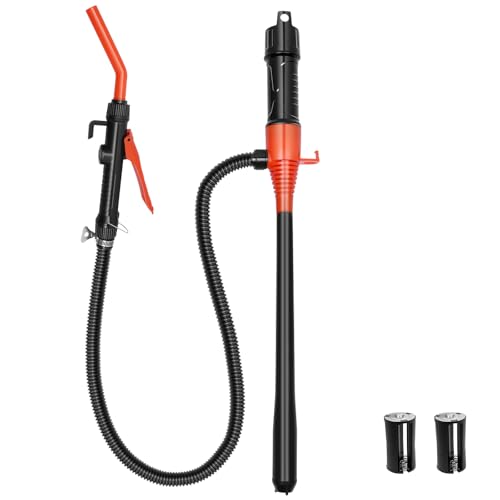 DIKTALK Portable Battery Powered Fuel Transfer Pump - 2.4GPM Handheld with Adjustable Flow for Gas Diesel Kerosene & Water