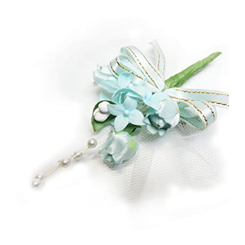 【ファミリアDR】 ミニバラとパール CS-25-02 造花 完成品 コサージュ 子供 花飾り 胸飾り 入園式 卒園式 入学式 卒業式 イベント 発表会 歓送迎会 保育園 幼稚園 こども園 1/2成人式(ブルー)