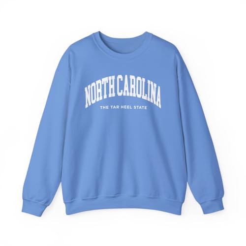 CUSTOMI North Carolina Adult Unisex Crewneck Sweatshirt Carolina Blue L