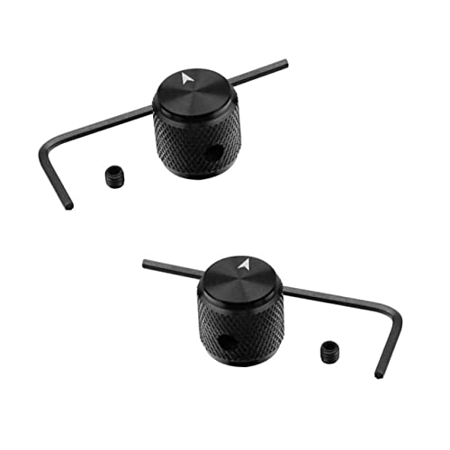 VICASKY 2個セット ブラス ノブ ボリューム トーン Sg ギターのボリュームノブ ギターノブ ベース アコースティック ギター アクセサリー ギターキット エレキギター Black