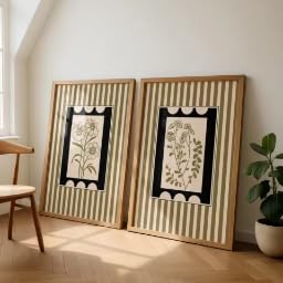 Tableau sur toile flore verte pour salon et chambre moderne