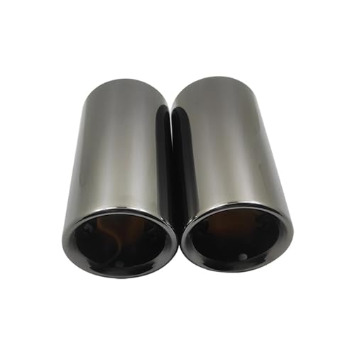 Embouts d'échappement voiture 70mm en inox noir pour BMW 318i 320i 325i 2pcs