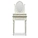 Baxton Studio Anjou Traditional French Accent Dressing Table with Mirror, White
