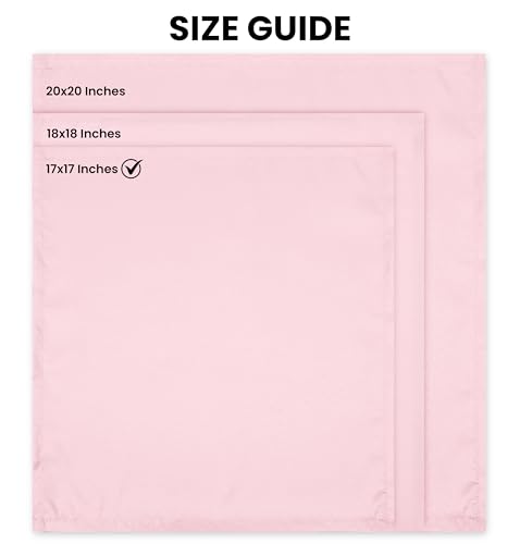 image for Utopia Home [24 Pack, Pink] Cloth Napkins 17x17 Inches, 100% Polyester