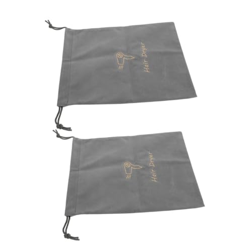 BESTYASH 2 Piezas Bolsa De Almacenamiento De Joyas Largo Artículos De Aseo Neceser De Viaje Bolsa De Joyería De Viaje Bolsa De Secador De Pelo Terciopelo Dorado Grey