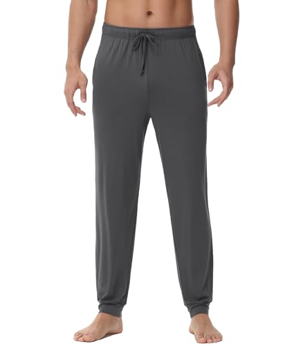WiWi Men' s Pajama Pants Sports Bottoms Sleep Pant with Pockets-Viscose from Bamboo S-XXL4