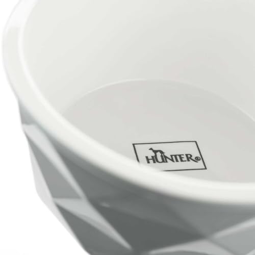 Hunter EIBY Keramik-Napf, Futter- und Trinknapf, rutschhemmend, 1100 ml, grau
