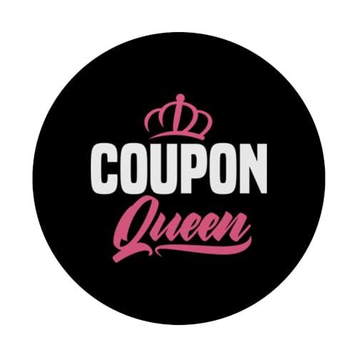 Coupon Queen Funny Coupon Coupener Couponing PopSockets Swappable PopGrip, Black - Image 3
