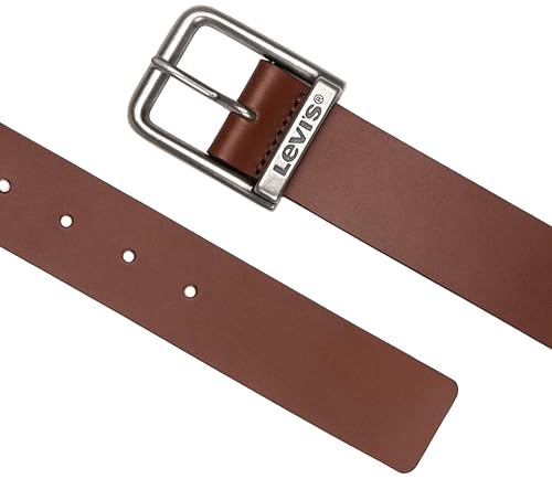 Levi's Herren Gürtel Harness Buckle aus Leder mit Logo, Braun (Brown), 90 cm – Ansicht 2