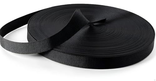 Flyshop Polypro fettuccia, 10mm, 1,0 cm, 3/8 inch, 25 Filati Black