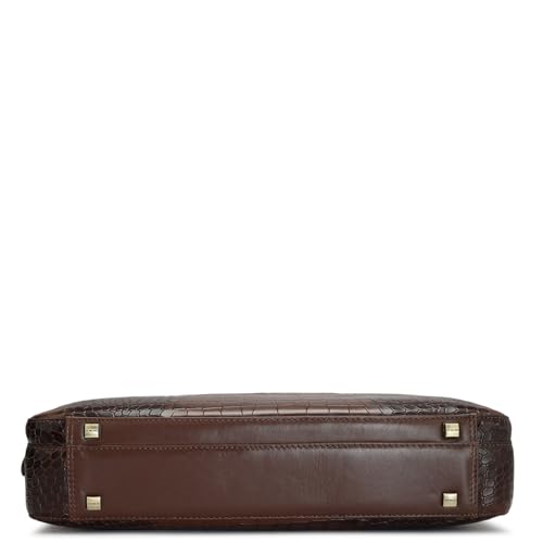 Image of Da Milano Leather Laptop Bag for Men & for Women - Fits Up To 15 inch Laptop - Brown | Leather Laptop Bag