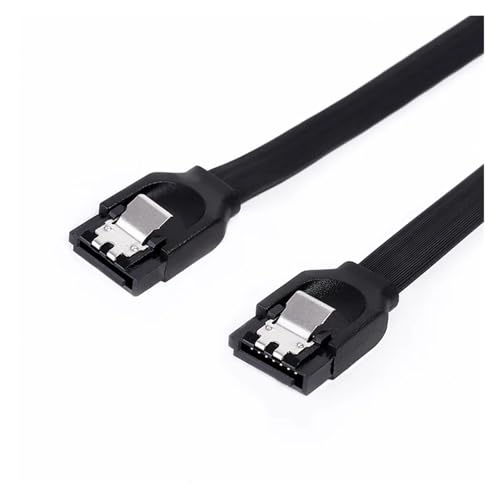 Cable SATA III 6Gbps 50CM con bloqueo negro