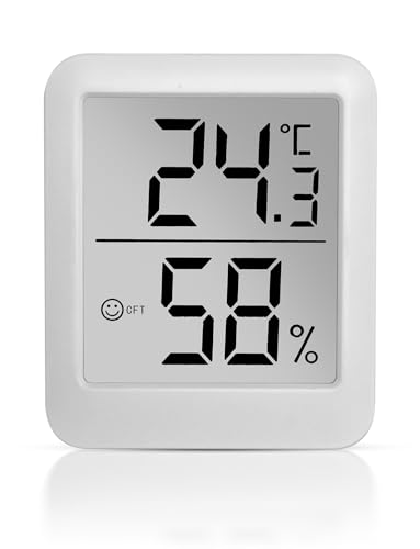 Houdian Digitales Zimmerthermometer, Innenthermometer-Hygrometer mit Komfort-Icon – Raumthermometer zur Temperatur- und Luftfeuchtigkeitsmessung...