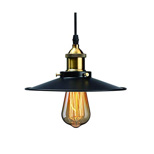 DOCJX Lustre nordique rétro suspension industrielle vintage au plafond poulie rétro suspendue montée suspendue et lumière pendante automnale E27 éclairage réglable bar Lampe à économie d'énergie Cover