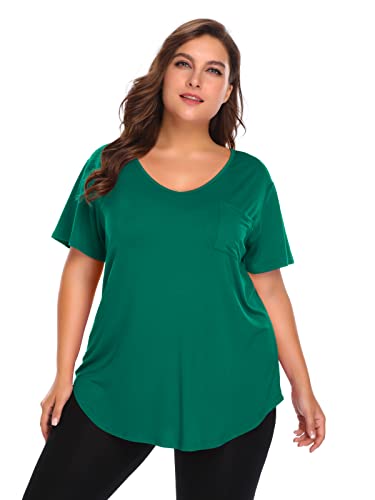 Image of BELAROI Women Plus Size Tops V-Neck Tunics Shirts