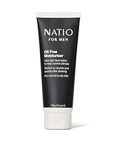 Natio Australia Oil Free Moisturiser for Men 100g - Men's Face Lotion for Blemish Prone, Oily Skin - Aloe Vera, Shea Butter, Chamomile, Lavender & Carrot - Made in Australia
