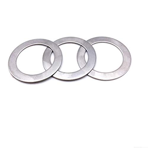 Flache Unterlegscheiben aus Edelstahl, 100 Stück, ultradünne Dichtung, dünne Unterlegscheibe, M14, M15, M16, M17, M18, hart (Innendurchmesser: 16 x 22 x 0,1) (Größe: 17 x 24 x 1)