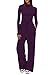 Darong Women's 2 Piece Lounge Set Fashion Travel Outfits Vacation Tracksuit Comfy Wide Leg Airport Loungewear 9211 Dark Purple S