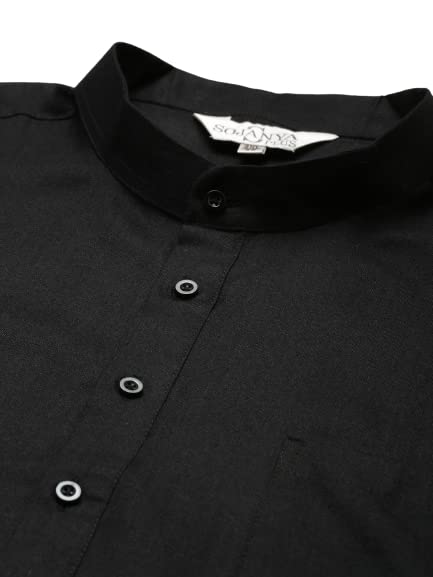 Image of SOJANYA (Since 1958, Men's Silk Blend Grey Kurta Pyjama & Silk Blend Jacket Combo