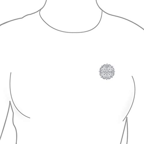 Bling Jewelry Vintage Antique Style Floral Heart Filigree Cz Brooch Pin For Women Silver Plated Brass #TOP2