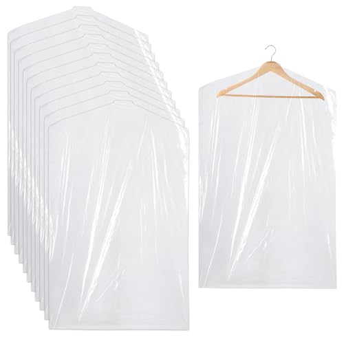 Pacote com 30 capas de vestuário (50 x 89 cm), bolsa protetora à prova de poeira para pendurar roupas, armazenamento doméstico e viagens