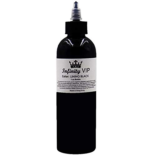 Tatuaje y cuerpo Arte Tinta del tatuaje negro Tatuaje Pigmento para sombreado y forro 8oz (249ml)