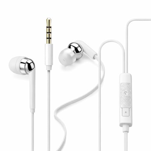 GearZTouch GSP NEO Wired inEar Earphone with in-Line Call Control, Powerful HD Mic, Clear Sound, Stylish & Lightweight Compatible with Oneplus,Samsung,Oppo,Vivo,Redmi Having 3.5mm Jack-WHT