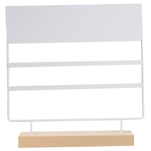 FIXOSHEE Portaorecchini Multi con Base in Bianco Esposizione da per Orecchini con Organizer Gioielli Resistente e Capiente per Personali