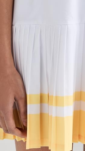 Kedera Vestido feminino de tênis com gola V para exercícios, golfe, treino atlético, A - Branco, G