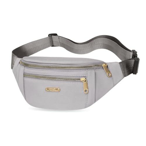 GIDWRIY Bauch Taschen Damen Herren,Outdoor Gürteltasche Wasserdicht,Bum Bag Women,Fanny Pack,Hip Bag,Crossbody Bags,Brusttasche Stilvolle,Umhängetasche,Brustbeutel Frauen,HüFttaschen Mode-grau