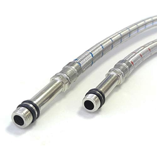 Xcel Home™ 4 Pipes (2Pair) x 12mm (M12) x1/2 BSP (300mm), Silver - Image 3