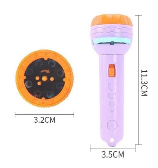 Image of Toy Imagine 3 Slides 24 Patterns Mini Projector Torch Toy - Slide Flashlight Projector for Kids, Sleeping Story & Educational Learning Toy with Space, Animal & Food Themes (Pack of 6)