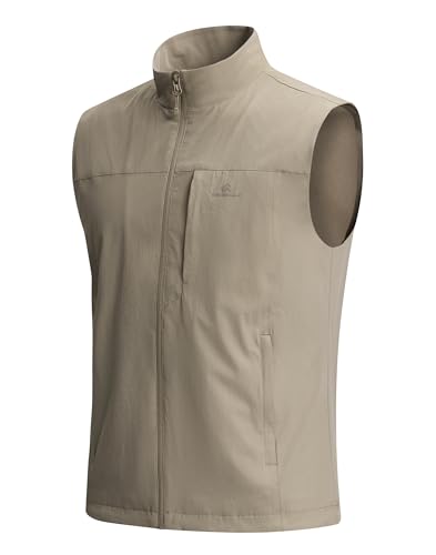 Pioneer Camp Weste Herren Atmungsaktive & Winddichte Weste Outdoor Mit Mesh-Einsätzen Schnelltrocknend Herren-Westen Reißverschluss & Multi-Taschen Sommerweste