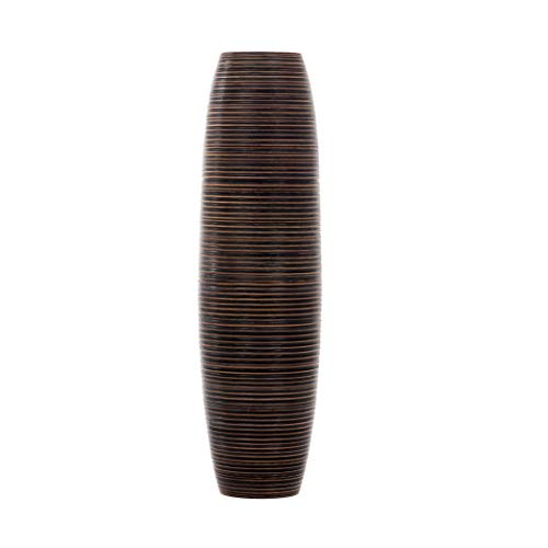 Image of Leewadee Large Floor Vase 34 inches Mango Wood for Pampas Grass, Dried Flowers