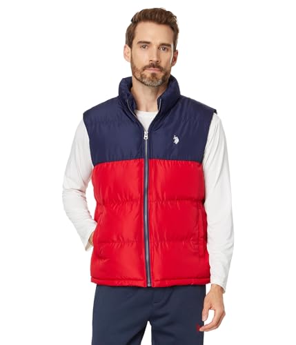 Image of U.S. POLO ASSN. Men's Uspa Color-block Puffer Vest