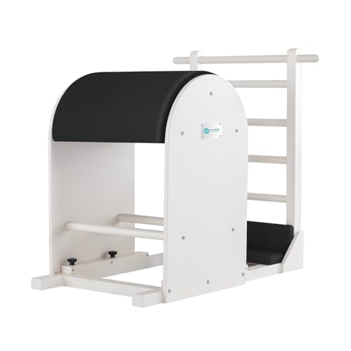 JOYRIDER Pilates Ladder Barrel, Pilates Spine Corrector for Home Workout, Pilates Arc for Balance, Core Strengthening and Stretching (Black)