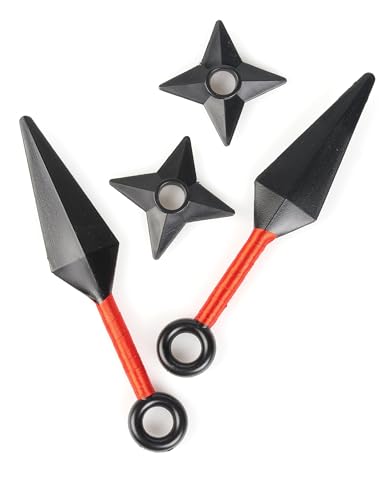 DEGUISE TOI - Kit accessoires de ninja - 2 étoiles ninja - 2 kunai - Taille Unique - Argenté - Accessoires pour déguisement - Plastique - Ne pas laver - Carnaval