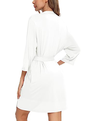 Samring Women's Lightweight Robe Soft Kimono Robes Short Bathrobe for Women Sleepwear4