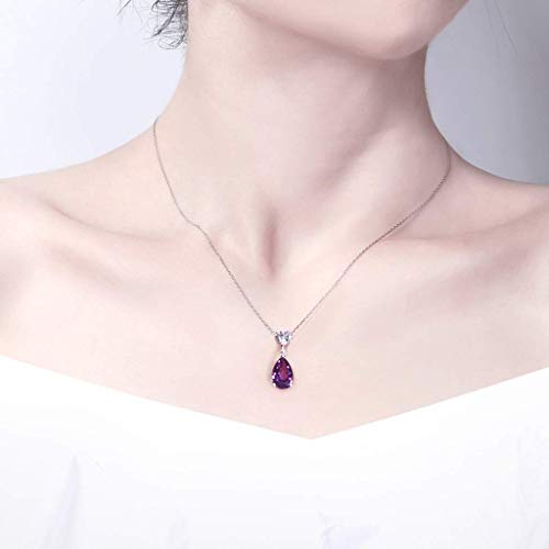 Pendentif en améthyste de 2.6 carats sur chaîne 18 pouces ras du cou