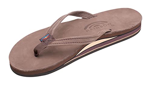 Image of Rainbow Sandals Women's Double Layer, Narrow Strap, Leather Sandals w /Arch