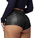 Women's Faux Leather Shorts High Waist Sexy Stretch Skinny Mini Shorts Hot Pants Part Club Wear Outfit Black Large