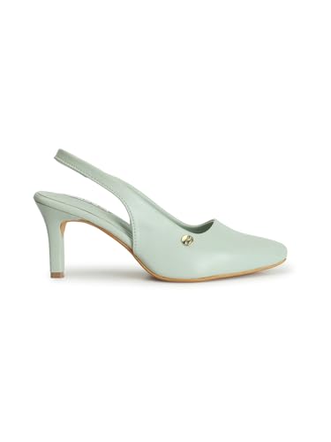Image of ELLE Women Stylish and elegant Slingback Kitten Heel Mule Sandal