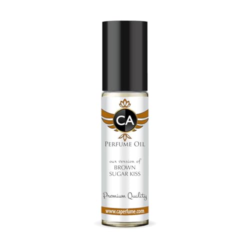 CA Perfume Originals Brown Sugar Kiss Unisex Fragrance Oil Gourmand Scent Long Lasting Perfumes for Women &amp; Men Travel Size TSA Ready Mini Parfum Body Oil Roll-on 0.33 Fl Oz 10ml