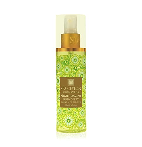 SPA CEYLON Night Jasmine Body Spray, Enchanting Women's Fragrance Mist with Essential Oil, Romantic All-Day Scent, 200 ml
