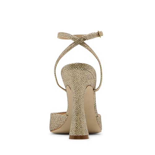 Steve Madden Women's Beki, Gold Fabric, 7.5