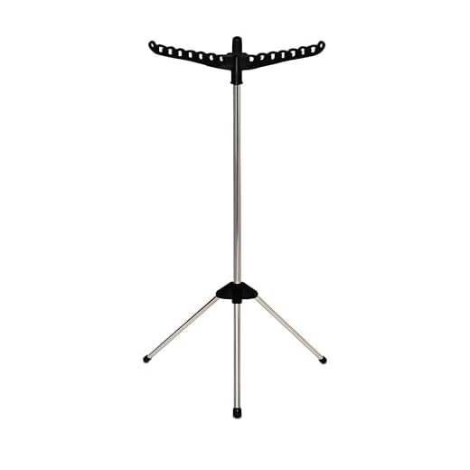 Tendedero abatible Relaxdays, para 27 Perchas, resiste hasta 15 kg, secador, Medidas: 143 x 56 cm, Negro/Plateado